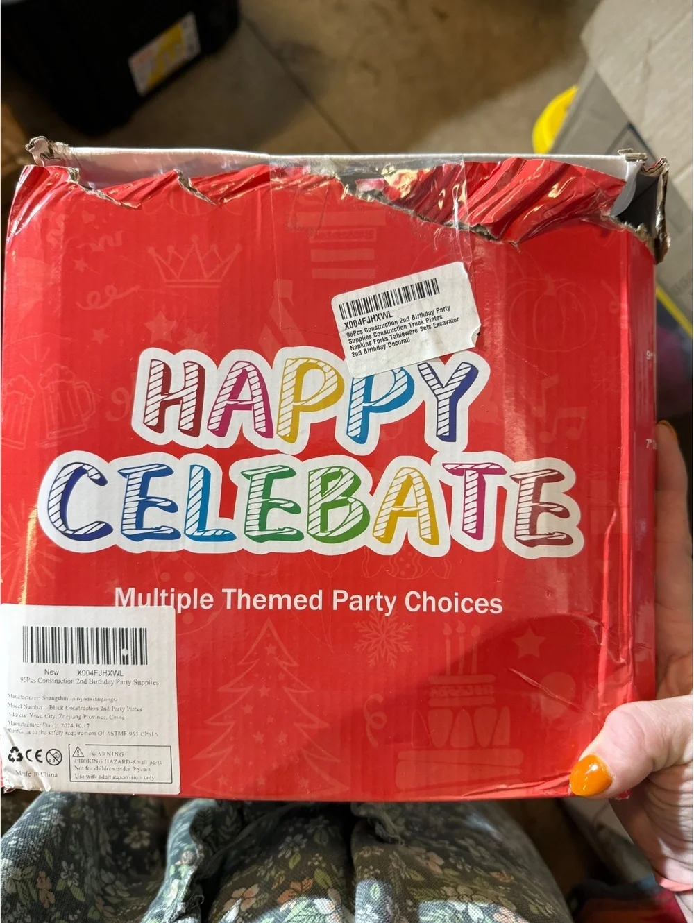 Greenian Happy Celebrate Construction 2nd Birthday Party Set
